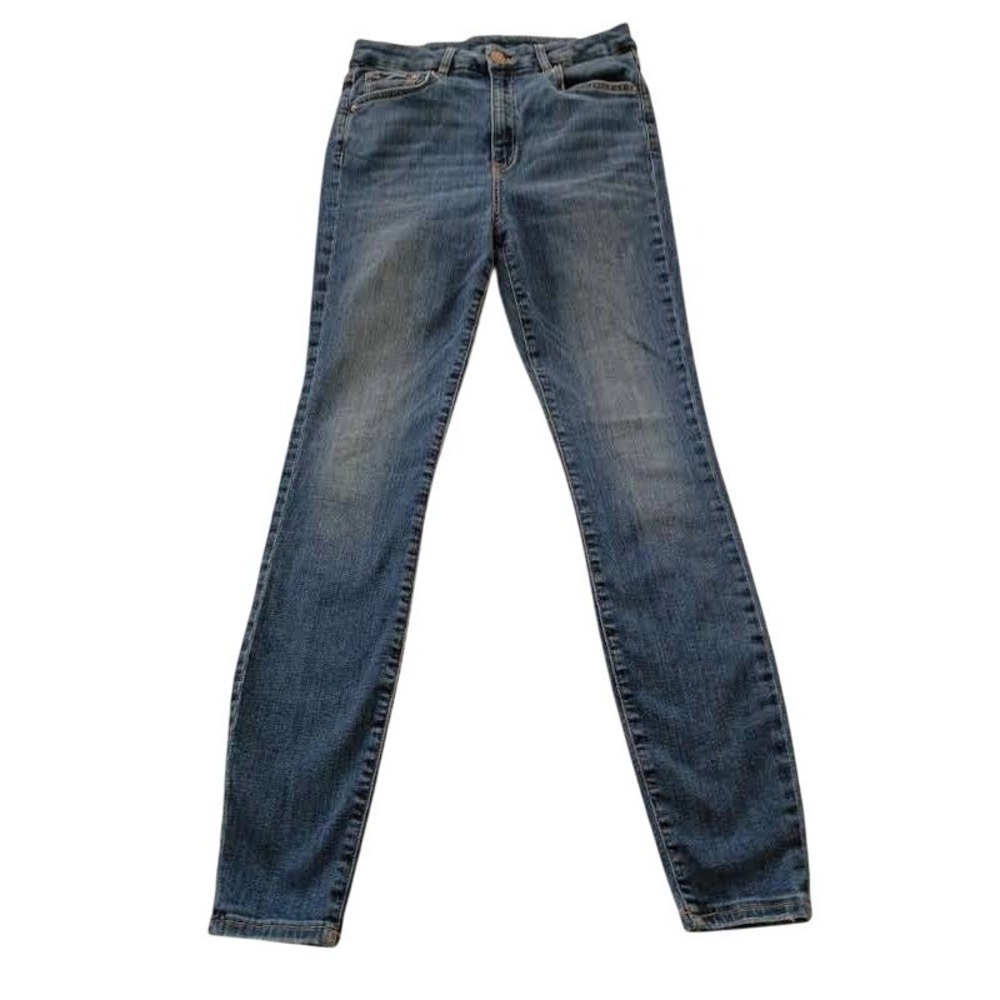 H&M High Waist Super Skinny Ankle Jeans Medium Blue Womens 28
